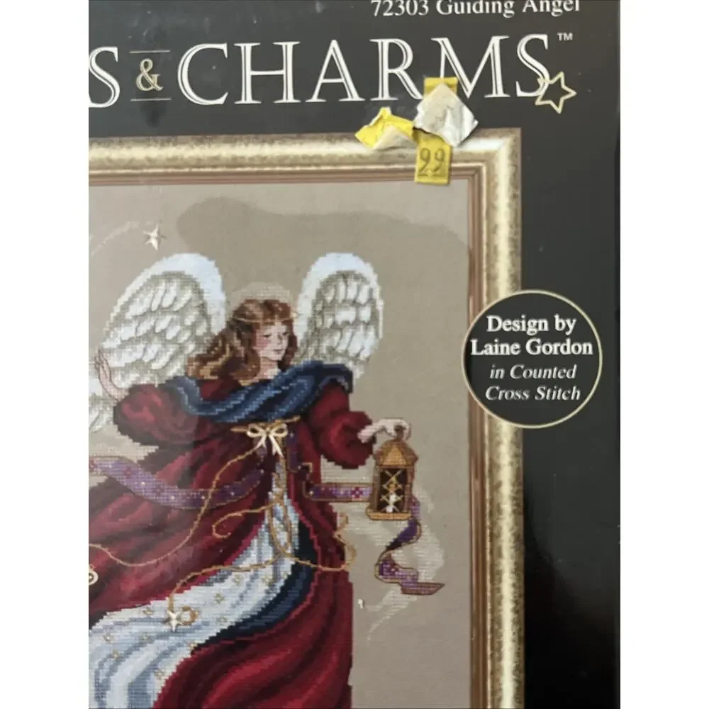 Vintage Dimensions Chart & Charms Guiding Angel Cross Stitch 72303 Laine Gordon